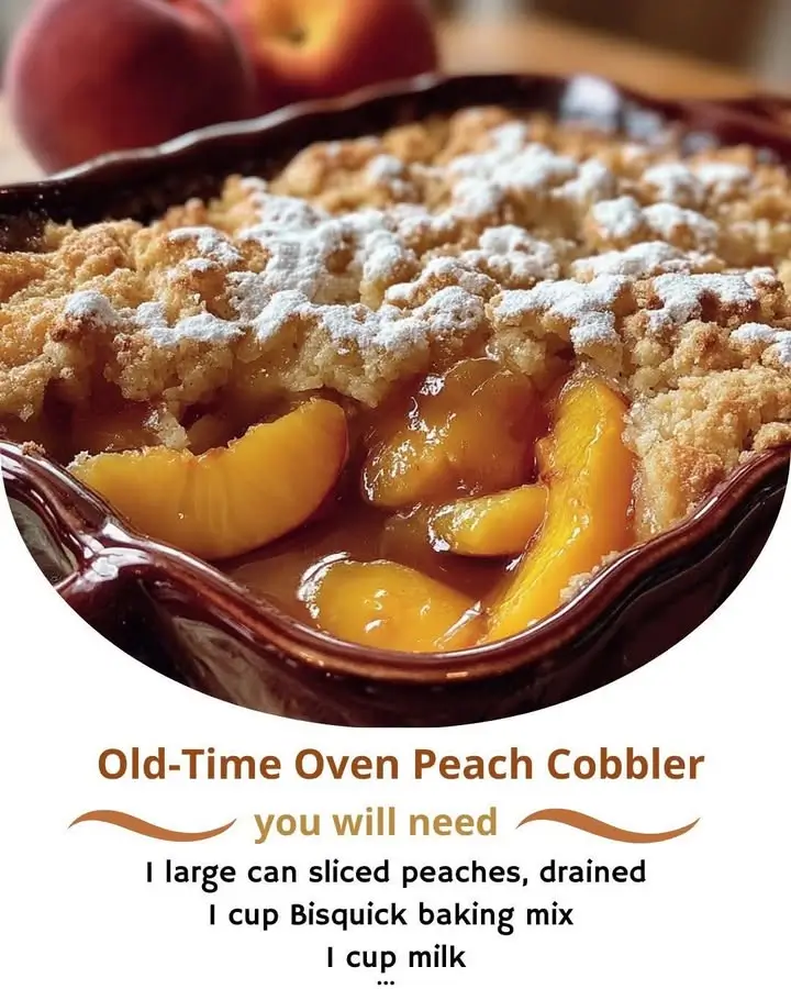 Old-Time Oven Peach Cobbler