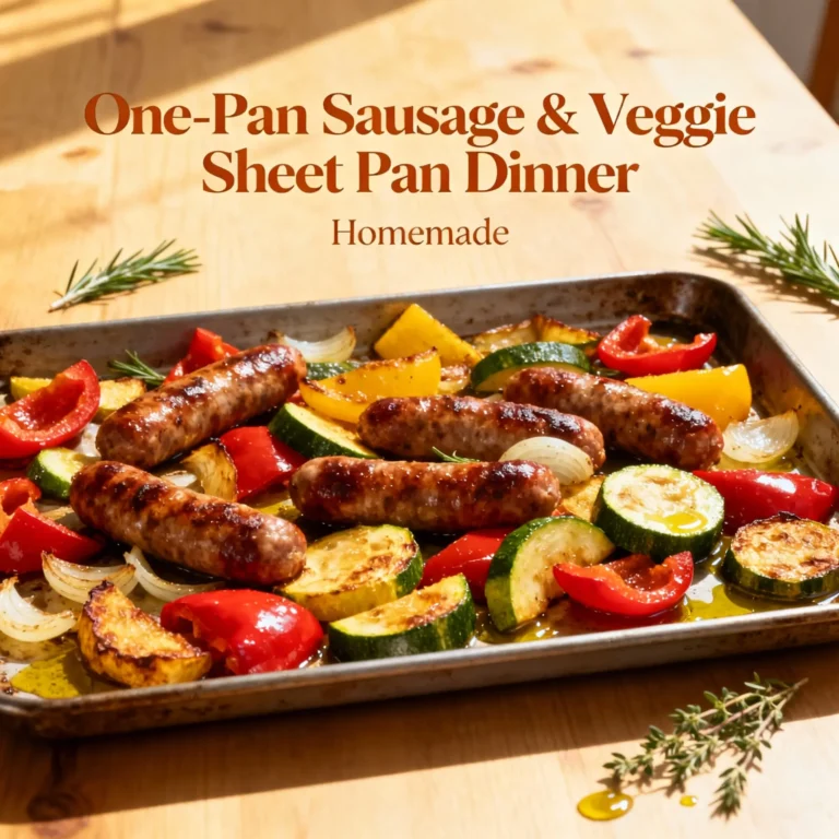 One-Pan Sausage &amp; Veggie Sheet Pan Dinner