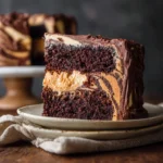 Peanut Butter Swirl Chocolate Cake