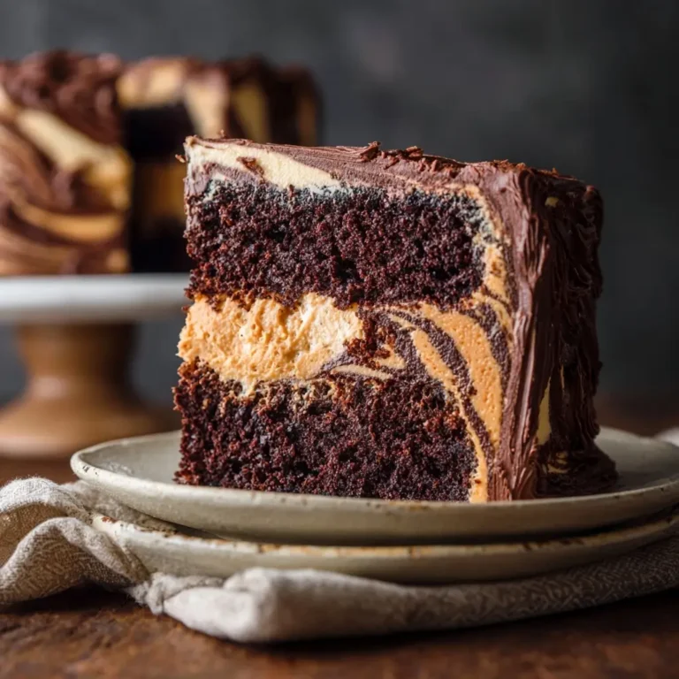 Peanut Butter Swirl Chocolate Cake