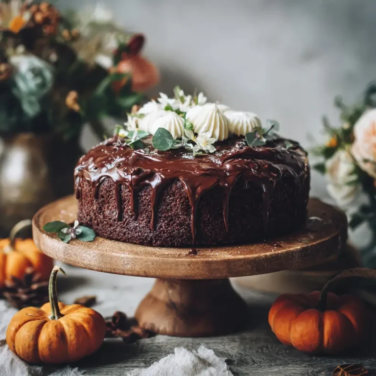 Pumpkin-Spiced Chocolate Cake for Fall