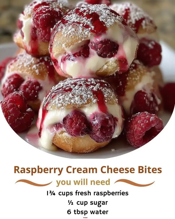 Raspberry Cream Cheese Bites