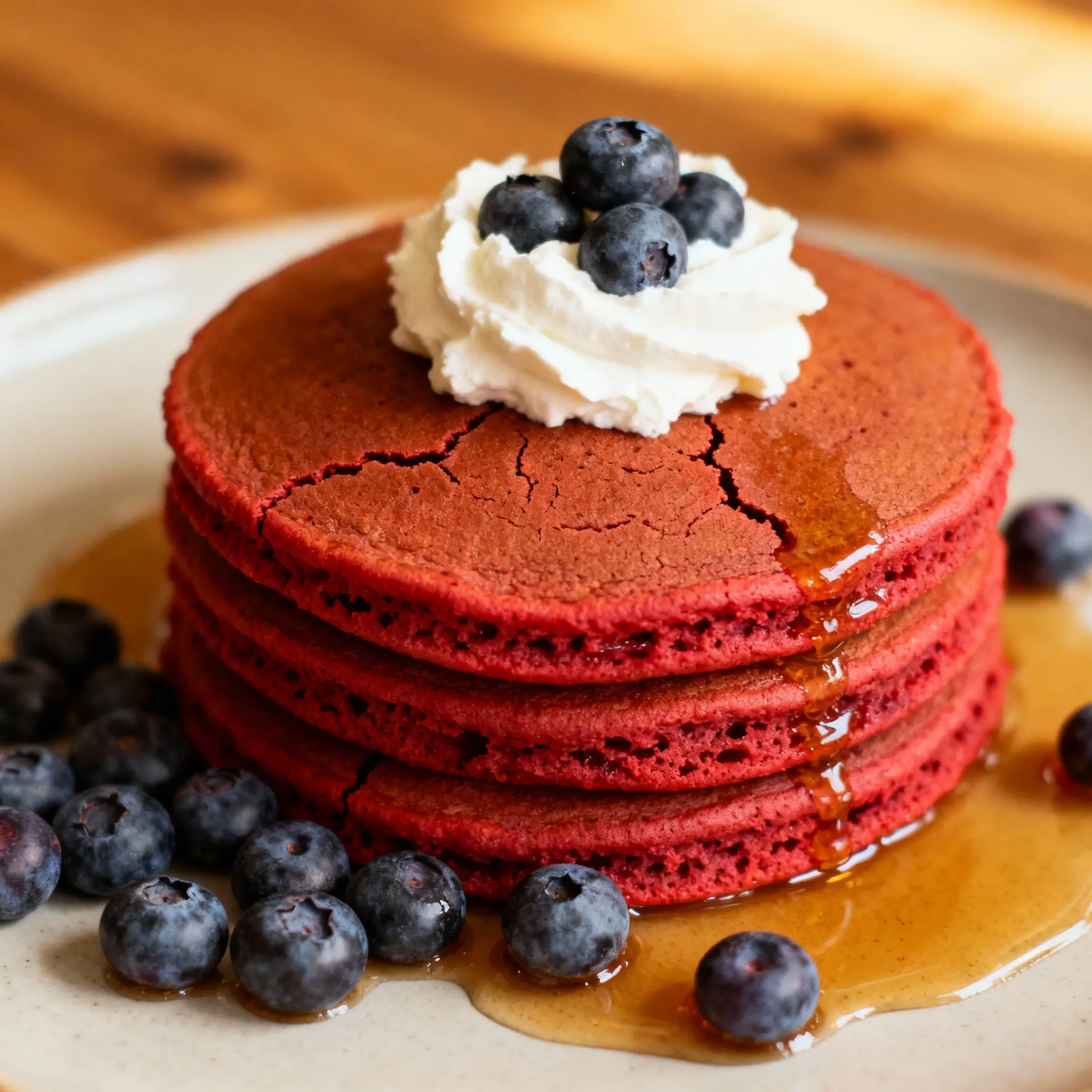 Red Velvet Pancakes
