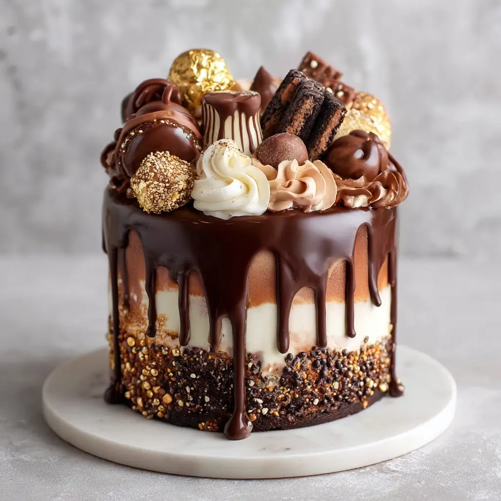 Rich Chocolate Ganache Drip Cake