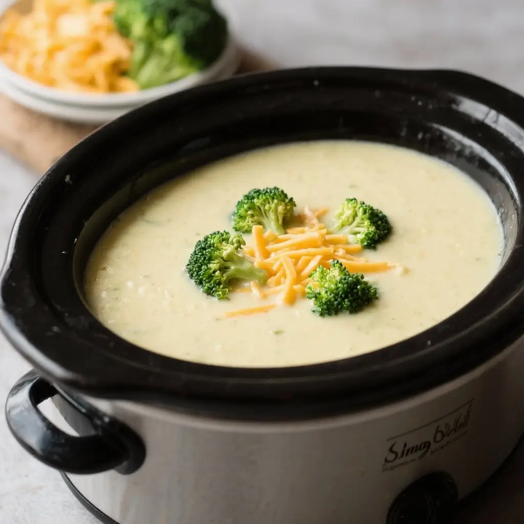 Slow-Cooker Broccoli Cheese Soup