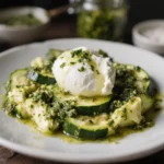 Smashed Zucchini with Pesto & Burrata