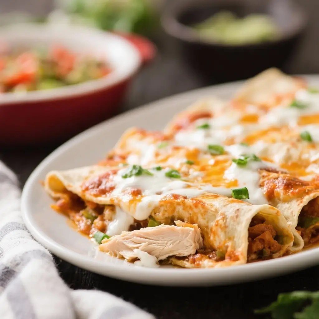 Sour Cream Chicken Enchiladas