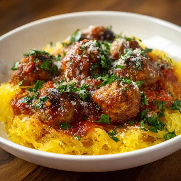 Spaghetti Squash with Meatballs