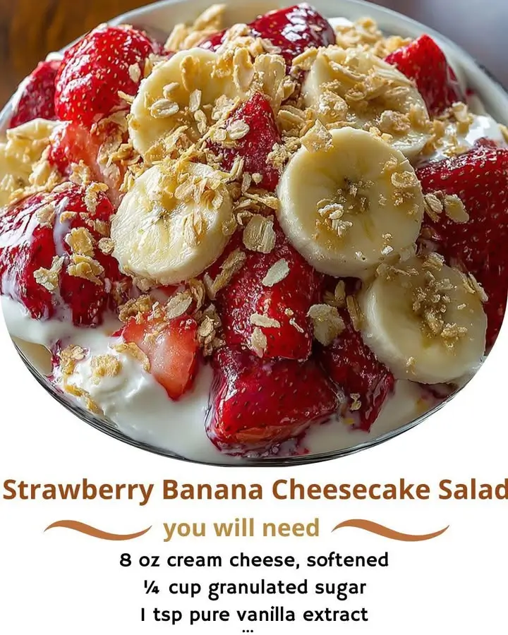 Strawberry Banana Cheesecake Salad