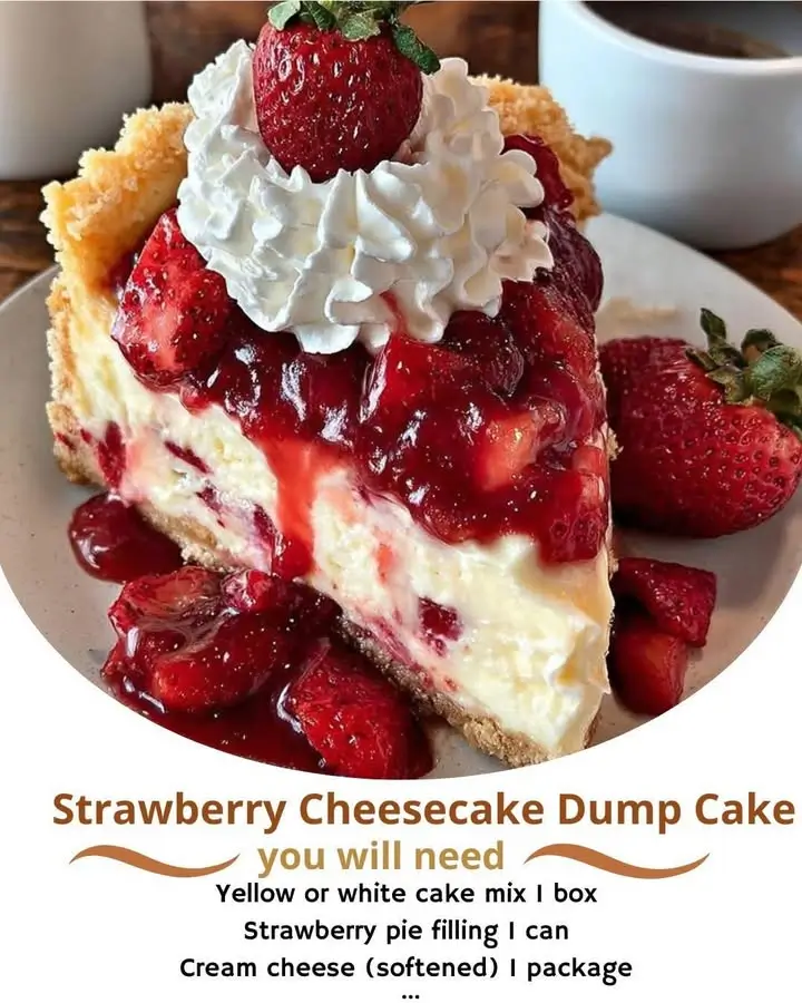 Strawberry Cheesecake Dump Cake