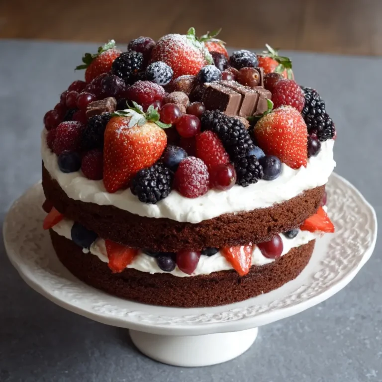 Summer Berry & Chocolate Layer Cake