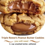 Triple Reese’s Peanut Butter Cookies