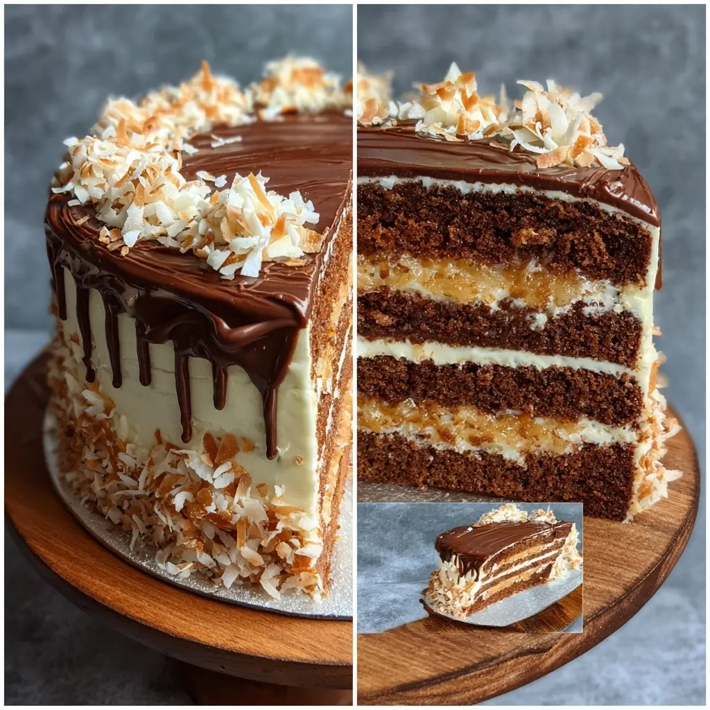 Tropical Coconut & Chocolate Cake
