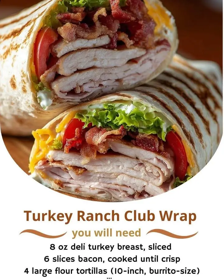 Turkey Ranch Club Wrap Recipe
