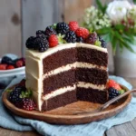 Vegan Chocolate Cake with Almond Buttercream