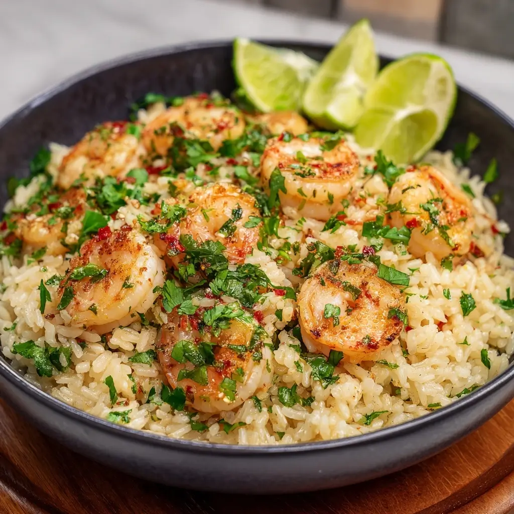 15-Minute Garlic Shrimp Rice