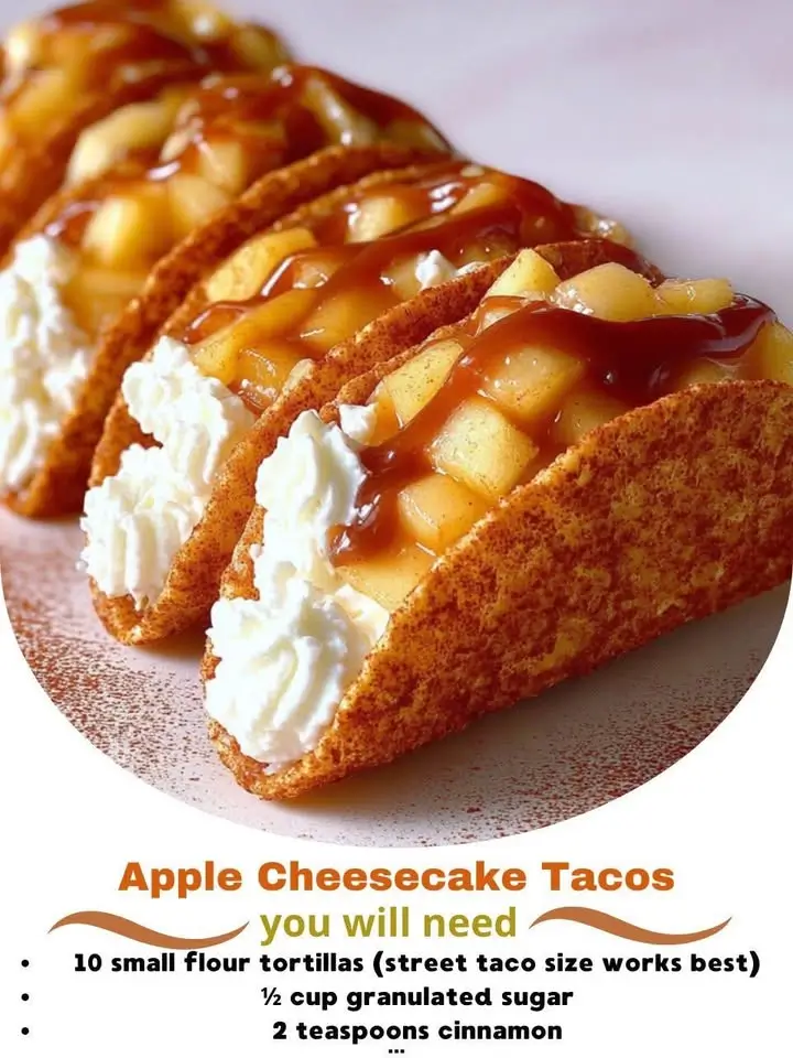 Apple Cheesecake Tacos