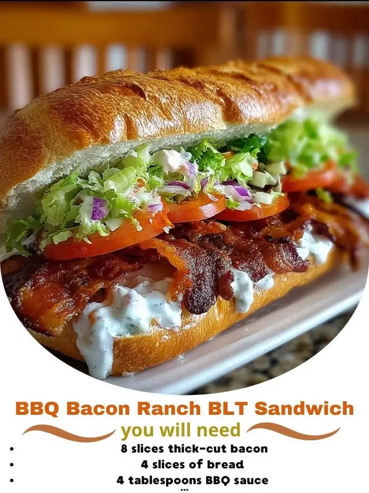 BBQ Bacon Ranch BLT Sandwich