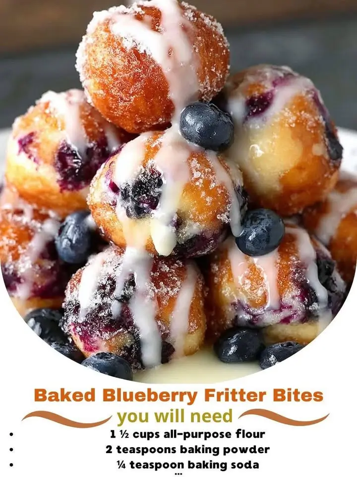 Baked Blueberry Fritter Bites