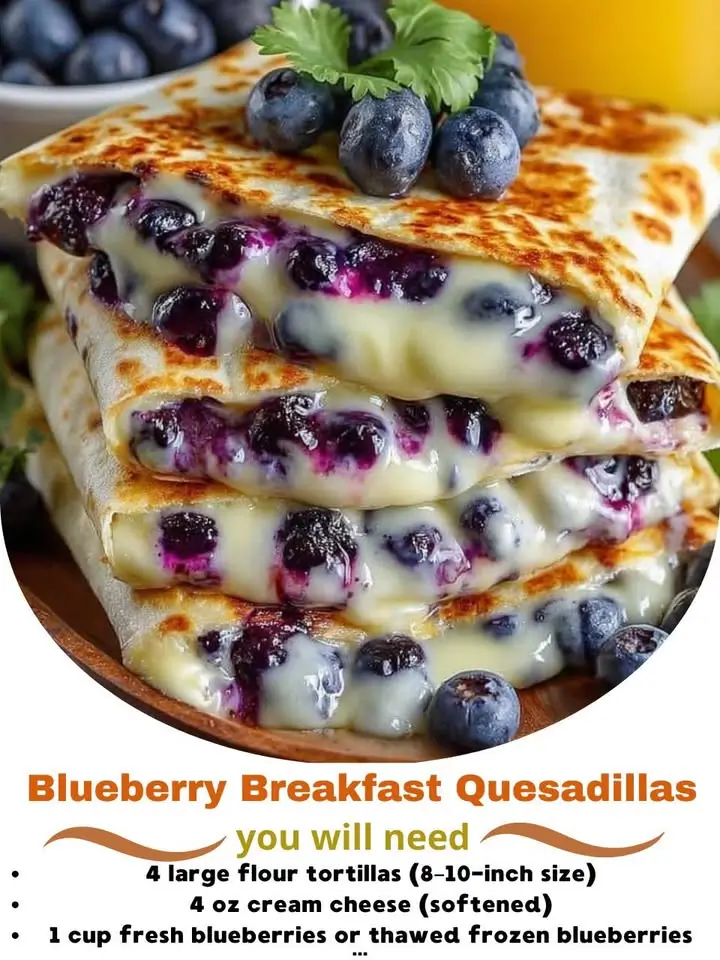 Blueberry Breakfast Quesadillas