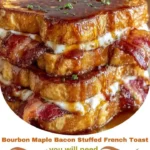 Bourbon Maple Bacon Stuffed French Toast