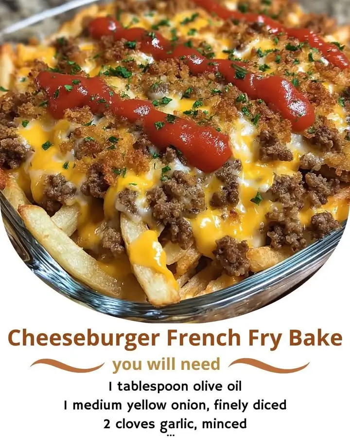 Cheeseburger French Fry Bake