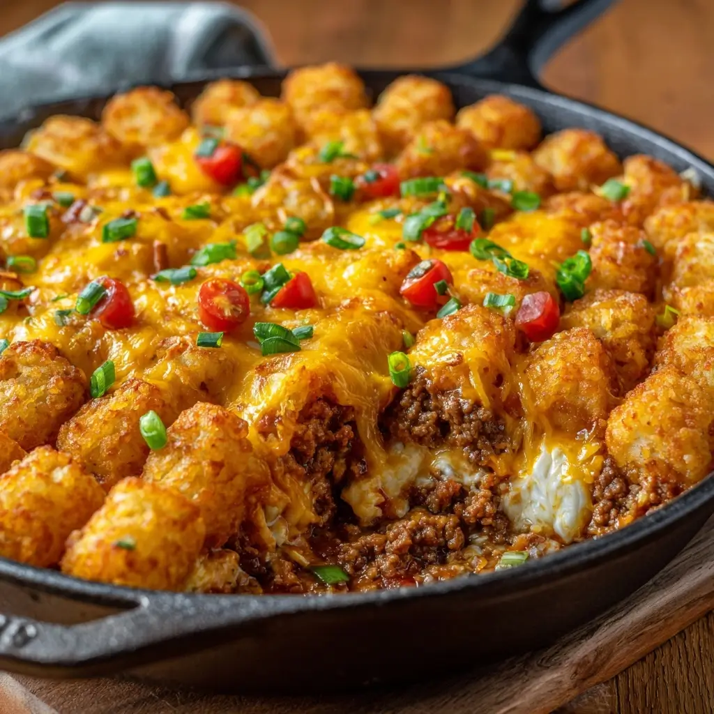 Cheeseburger Tater Tot Casserole