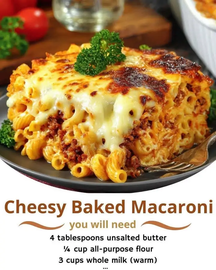 Cheesy Baked Macaroni Recipe