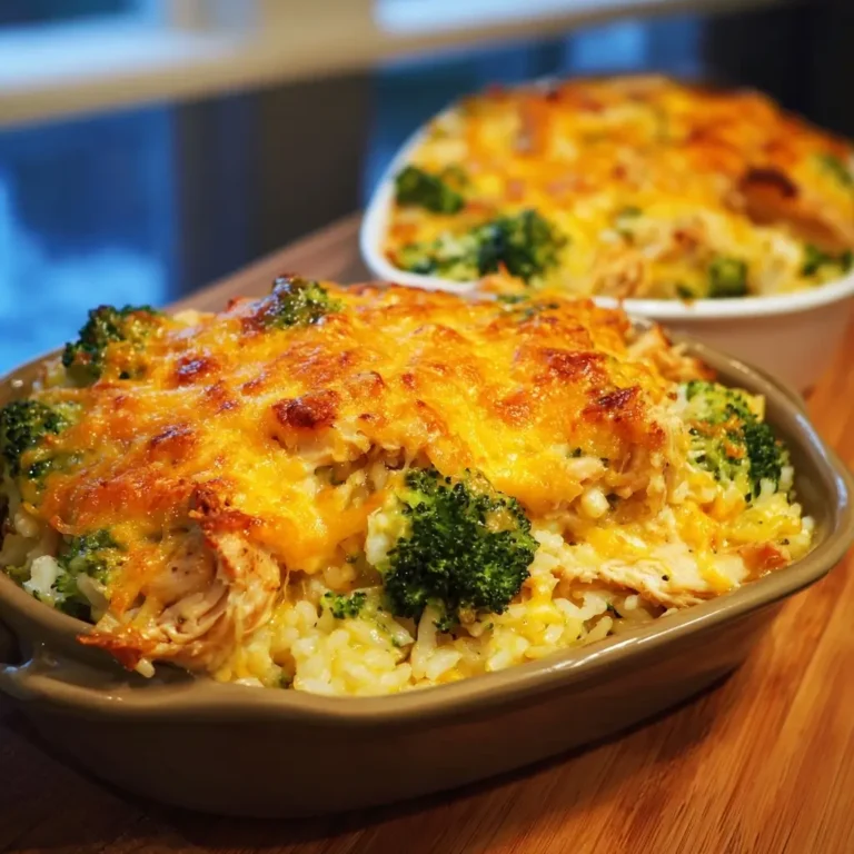 Cheesy Chicken Broccoli Rice Bake