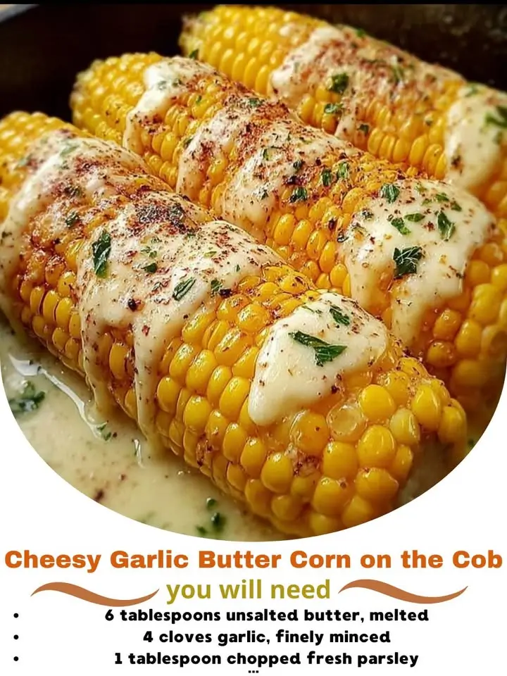 Cheesy Garlic Butter Corn on the Cob