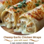 Cheesy Garlic Chicken Wraps