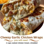 Cheesy Garlic Chicken Wraps
