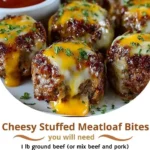 Cheesy Stuffed Meatloaf Bites