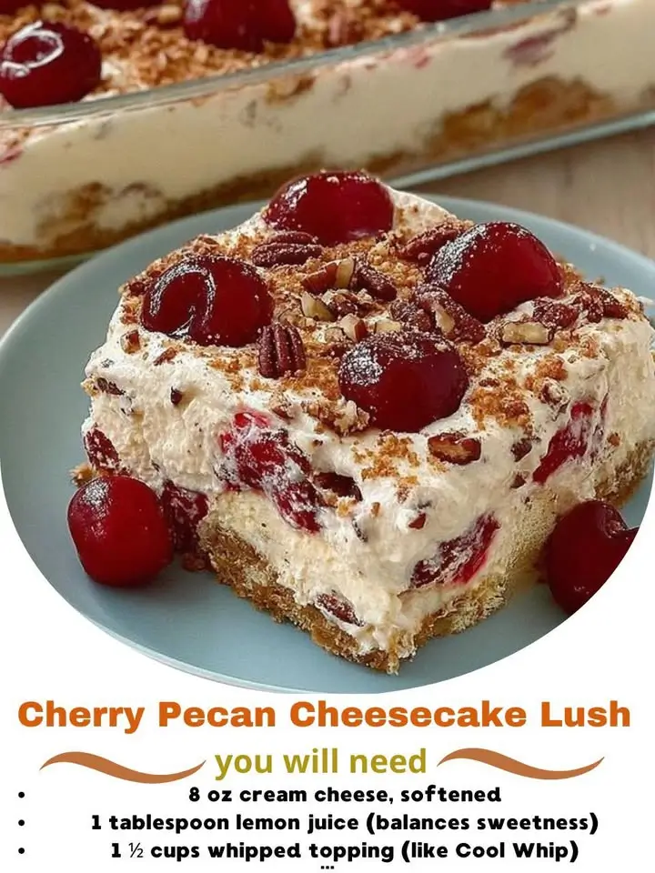 Cherry Pecan Cheesecake Lush