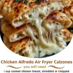 Chicken Alfredo Air Fryer Calzones
