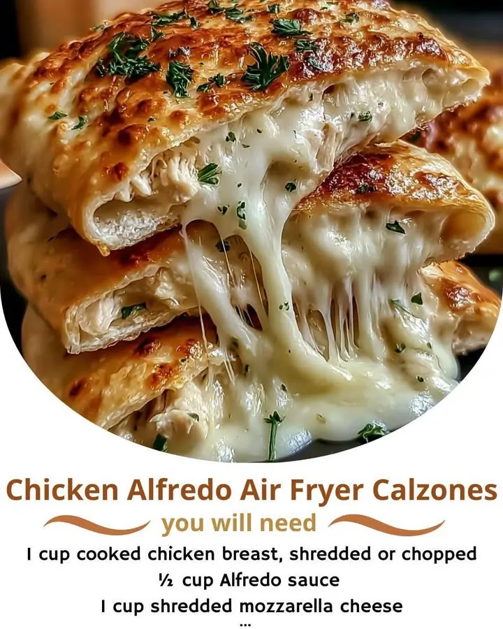 Chicken Alfredo Air Fryer Calzones