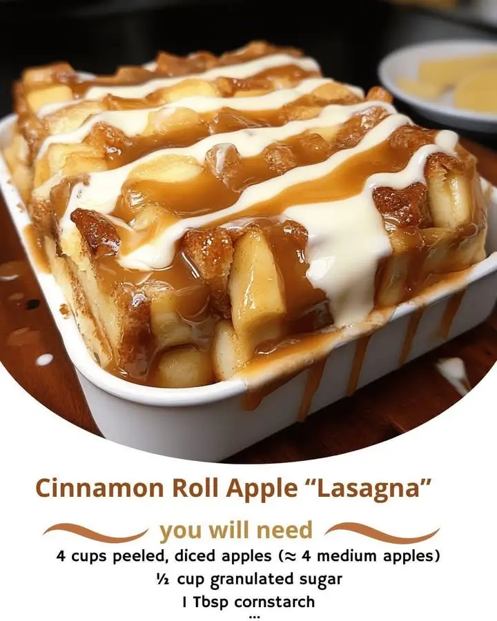 Cinnamon Roll Apple “Lasagna”