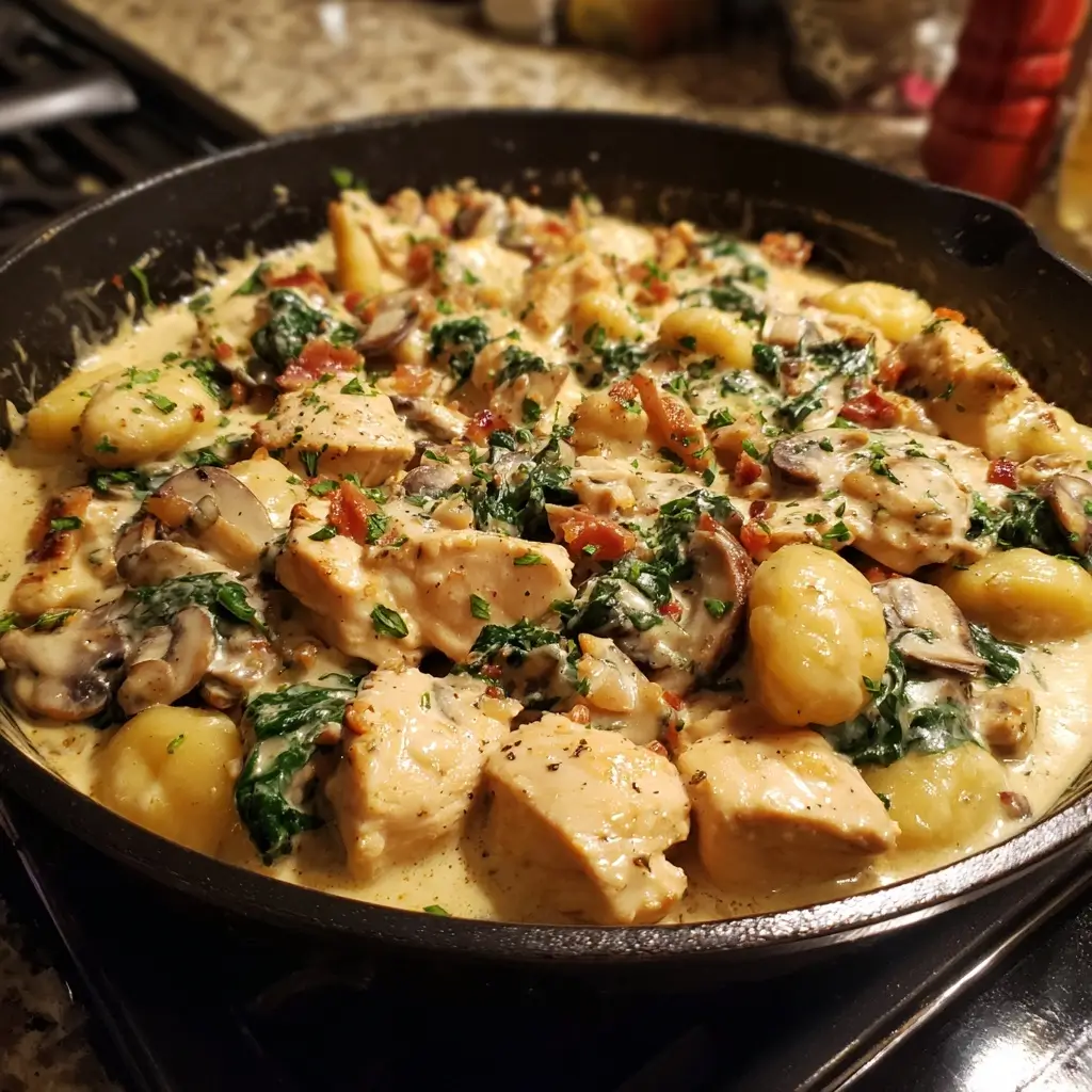 Creamy Chicken Gnocchi Skillet