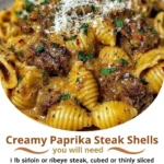 Creamy Paprika Steak Shells