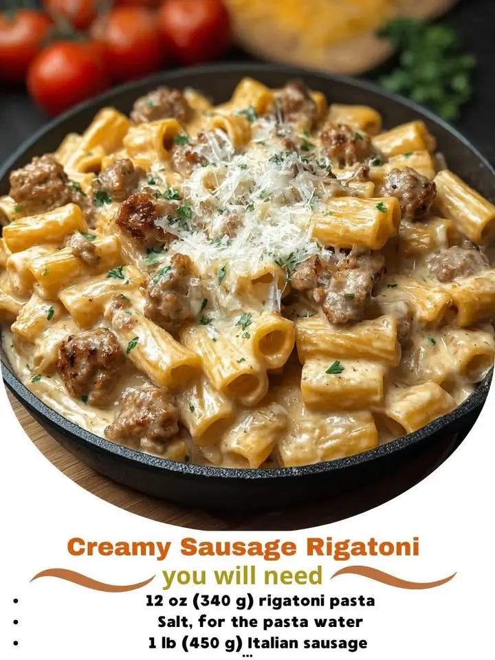 Creamy Sausage Rigatoni