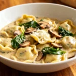 Creamy Spinach Mushroom Tortellini