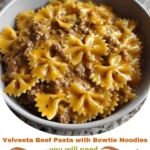 Creamy Velveeta Beef Pasta with Bowtie Noodles