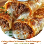 Crispy Beef Cheese Chimichangas – A Golden, Cheesy Fiesta in Every Bite