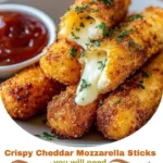 Crispy Cheddar Mozzarella Sticks