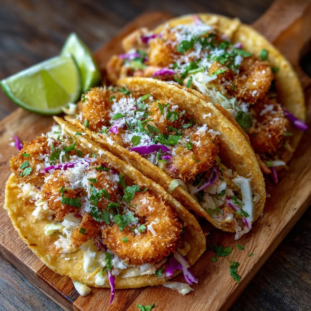 Crispy Coconut Shrimp Tacos
