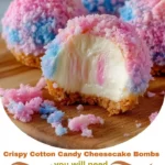 Crispy Cotton Candy Cheesecake Bombs Recipe