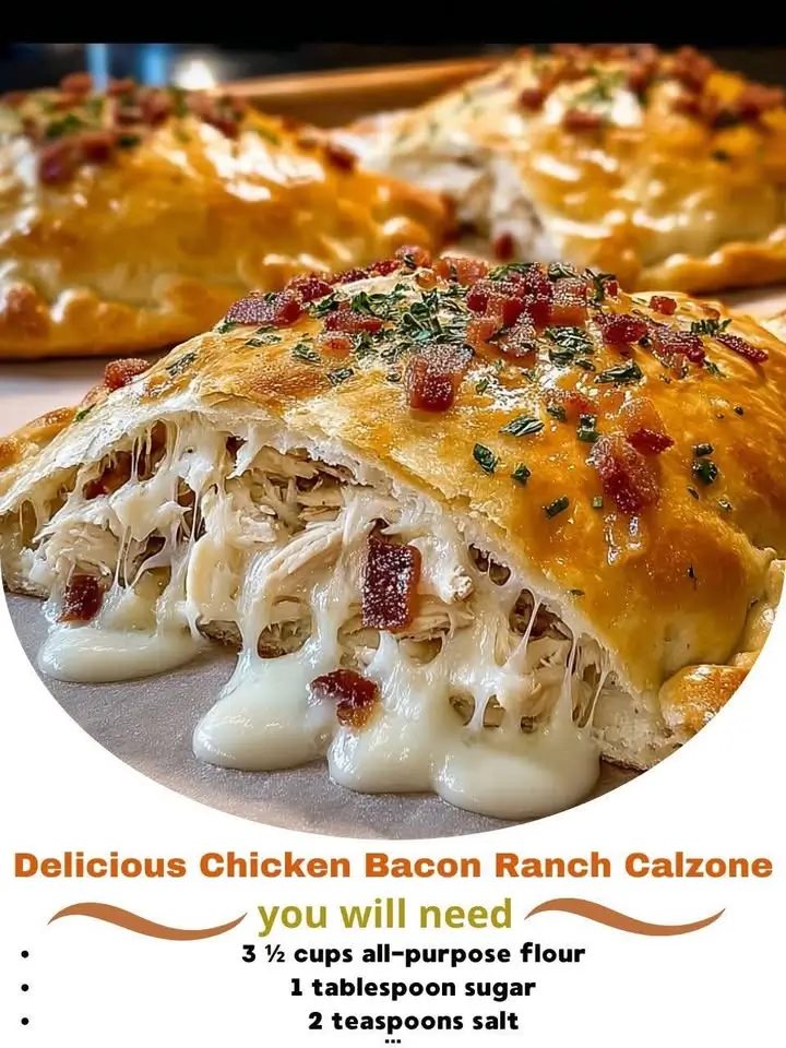 Delicious Chicken Bacon Ranch Calzone