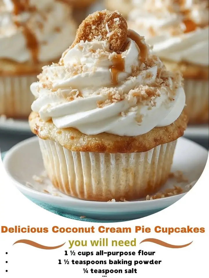Delicious Coconut Cream Pie Cupcakes Recipe