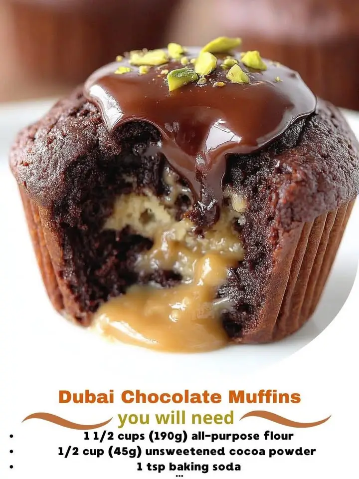 Dubai Chocolate Muffins