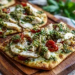 Easy Pesto Chicken Flatbreads